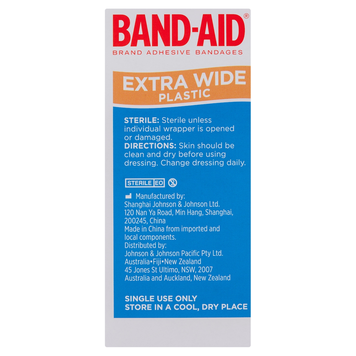 Band-Aid Extra Wide Plastic Strips 40 Sterile Strips