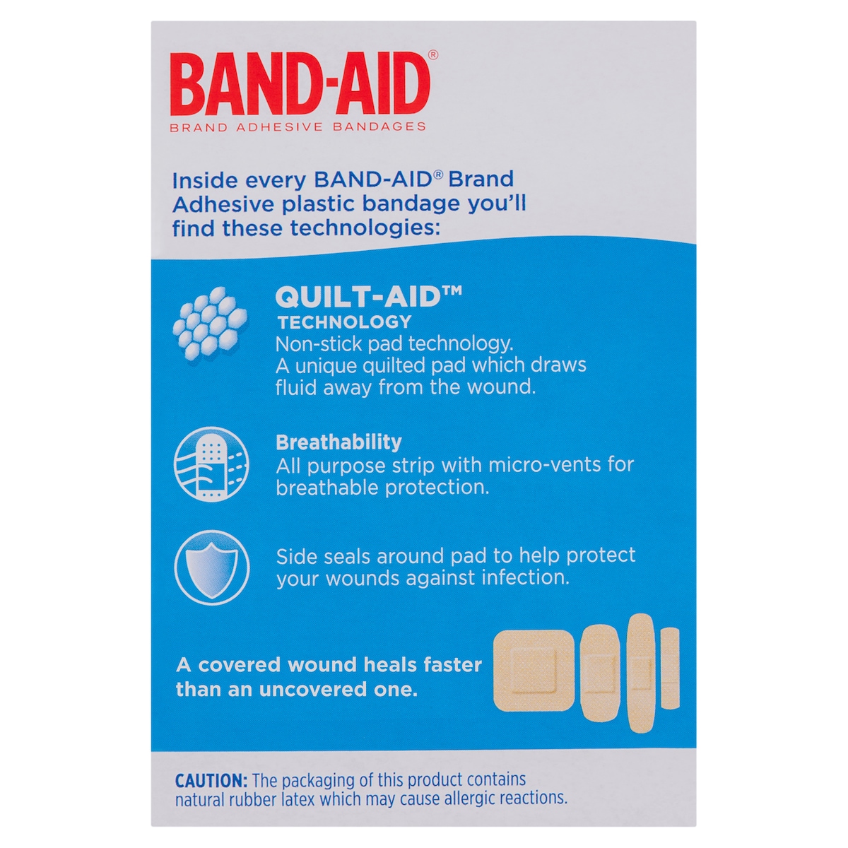 Band-Aid Plastic Strips Assorted Shapes 50 Pack