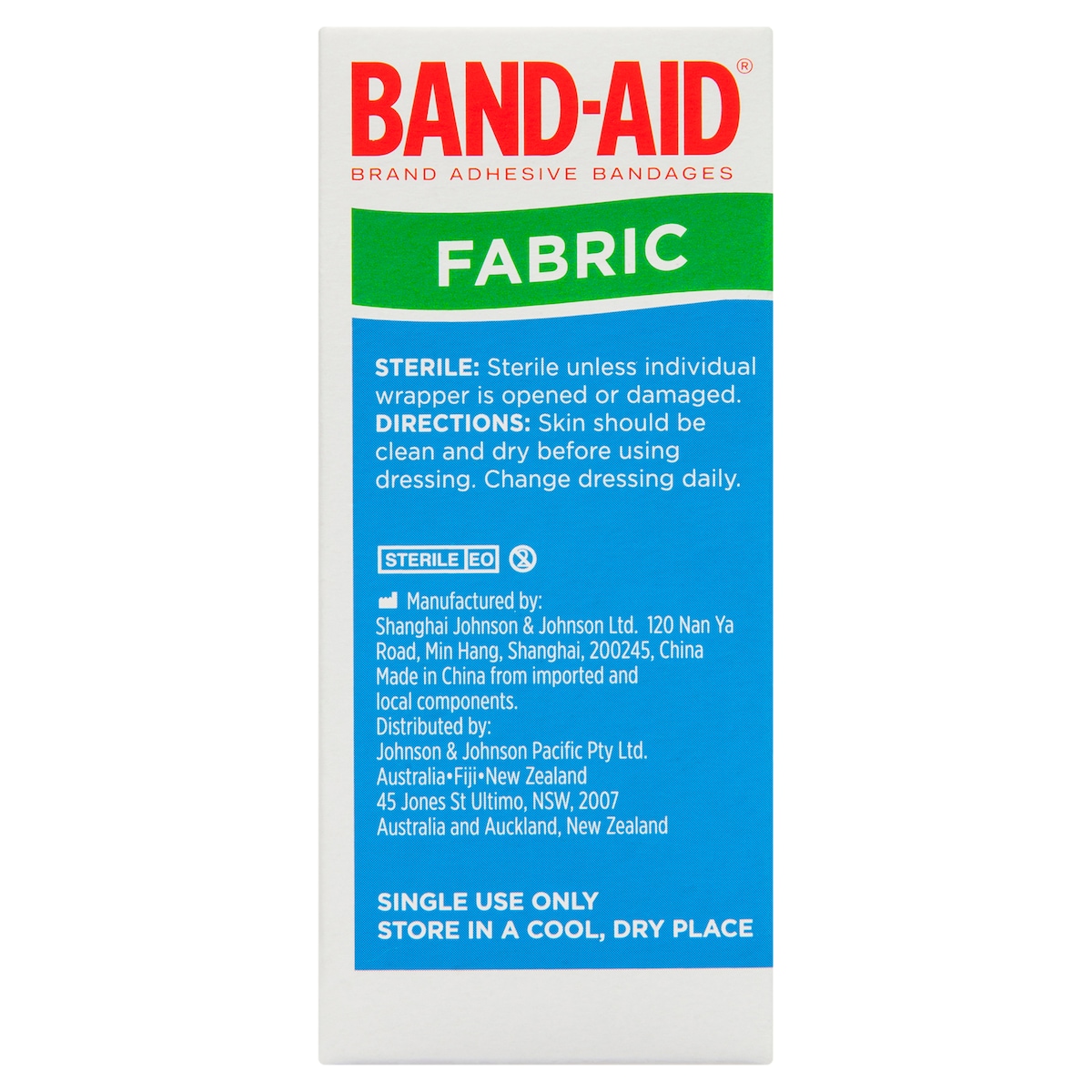 Band-Aid Fabric Strips 50 Sterile Strips