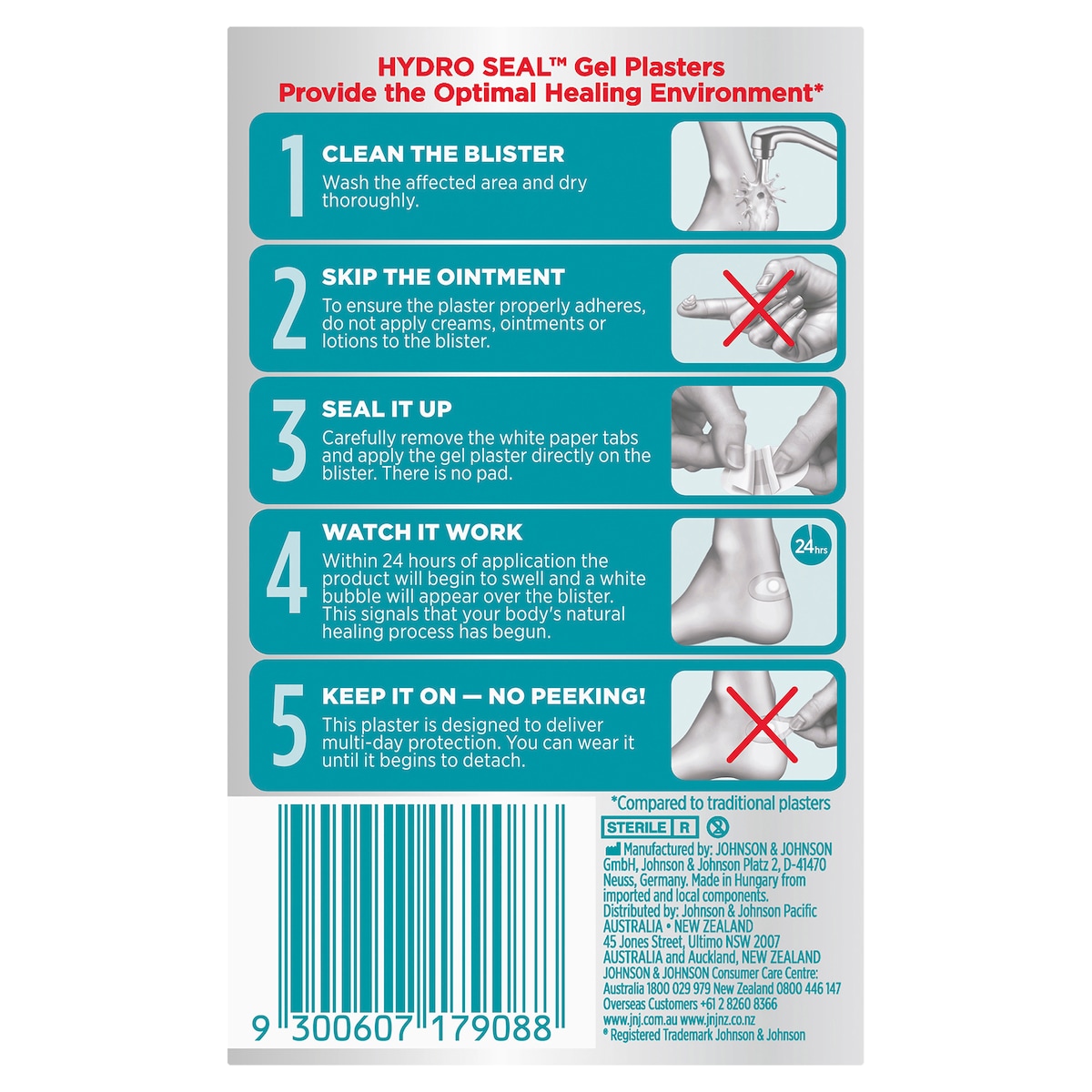 Band-Aid Advanced Hydro Seal Blister Block 4 Gel Plasters