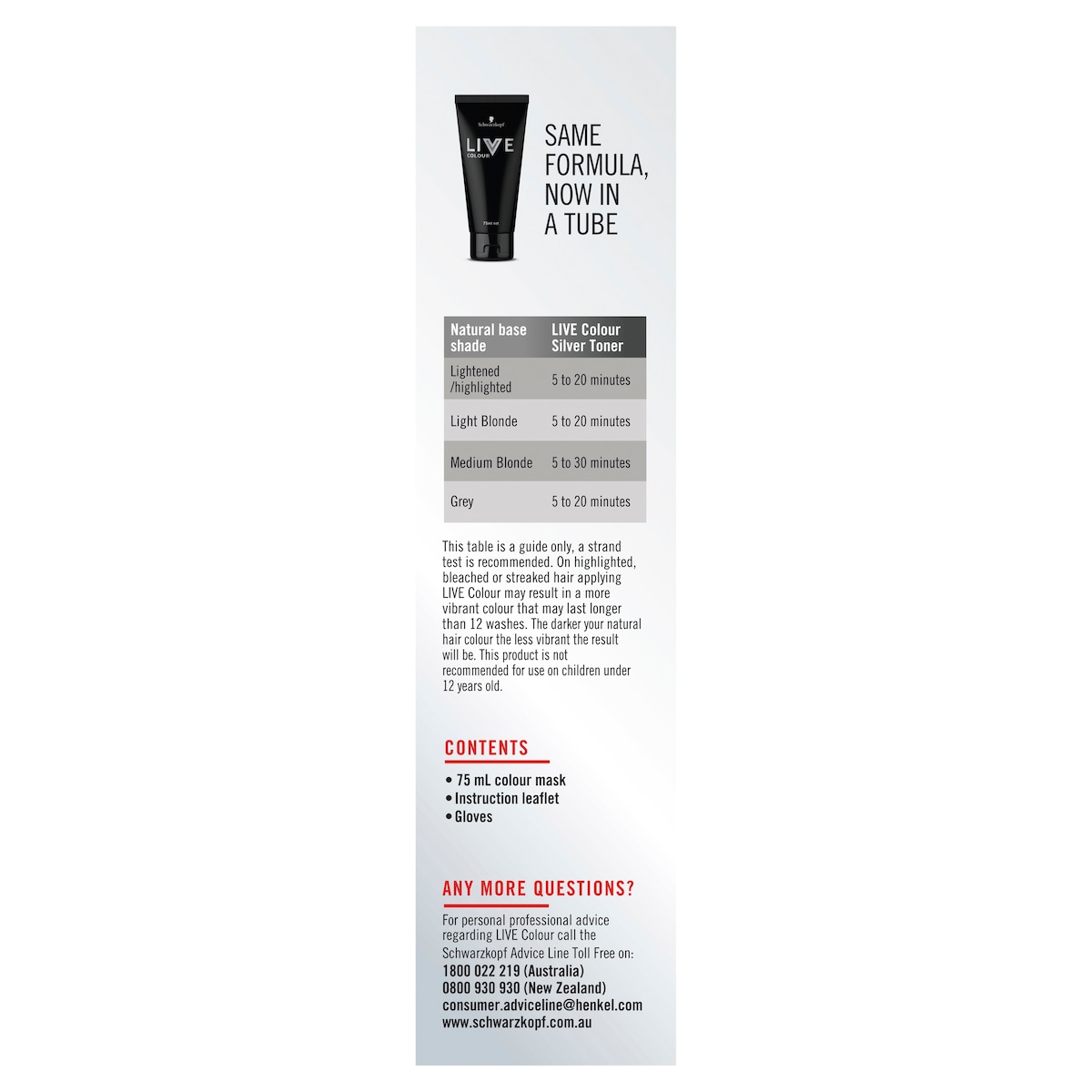 Schwarzkopf Live Colour Silver Toner 75ml