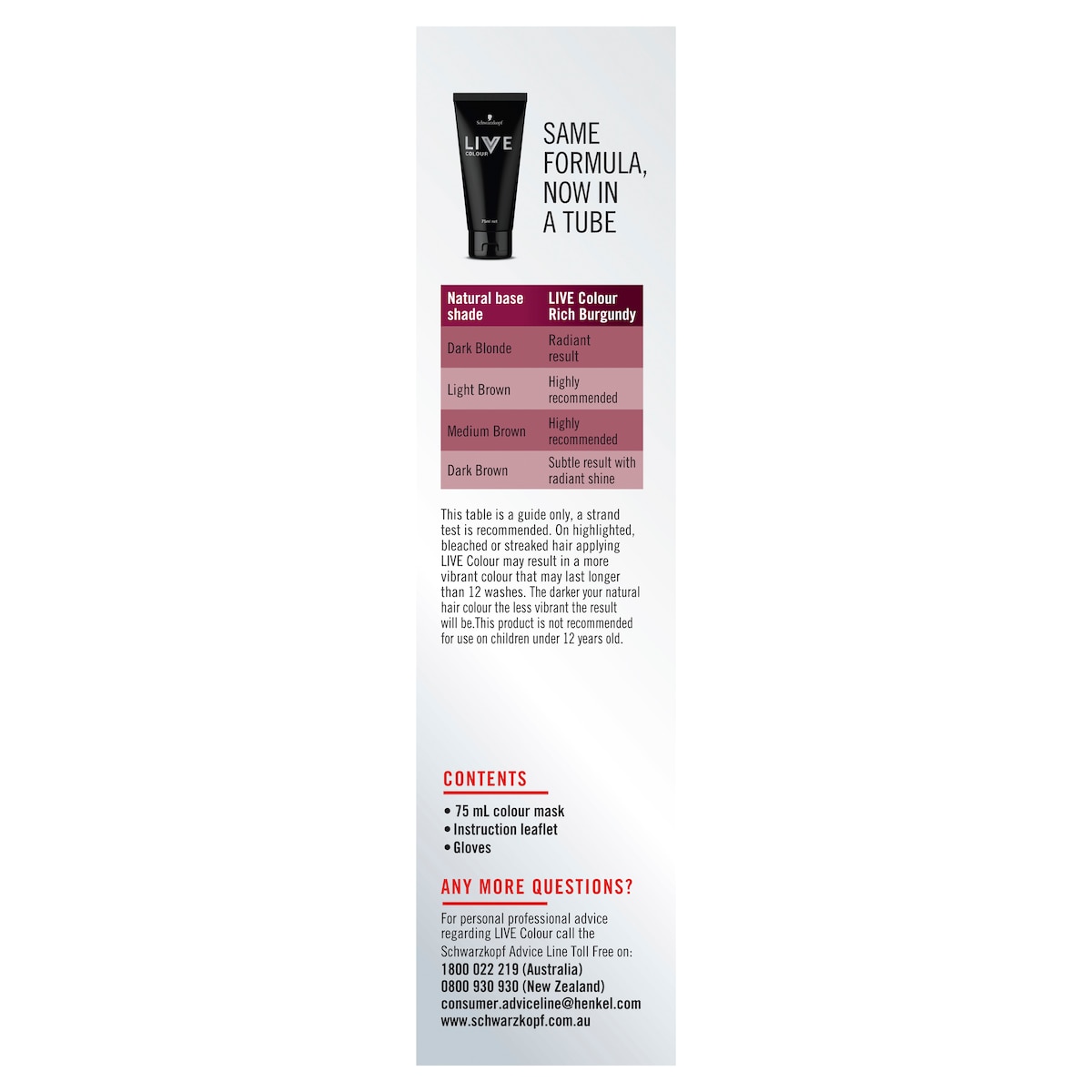 Schwarzkopf Live Colour Rich Burgundy 75ml