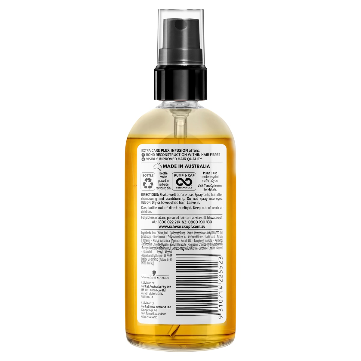 Schwarzkopf Extra Care Plex Infusion Oil Repair Spray 100ml