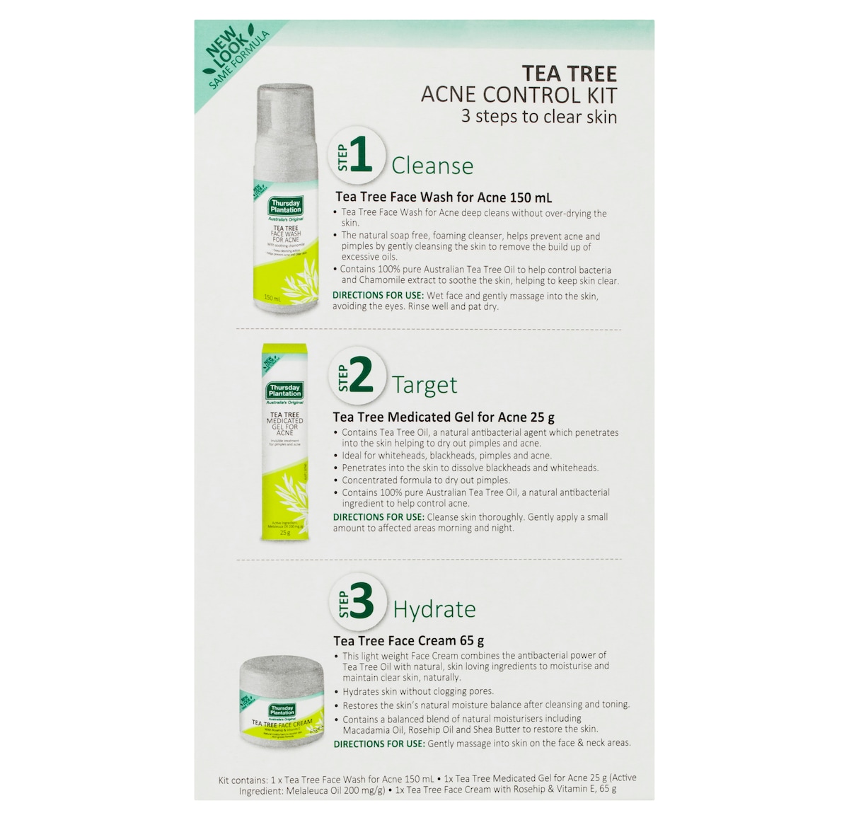 Thursday Plantation Tea Tree Clear Skin & Acne Control Kit