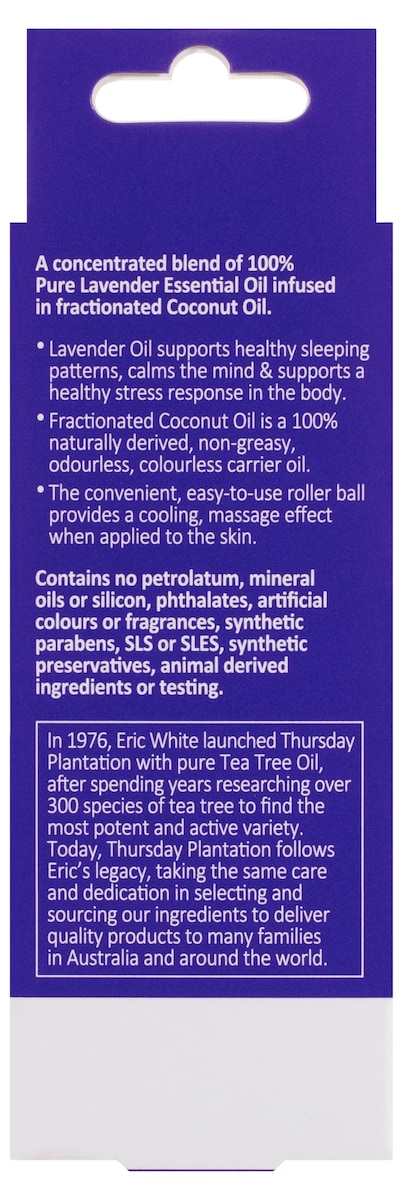 Thursday Plantation Sleep Support & Calming Lavender Oil Roll-on 9ml