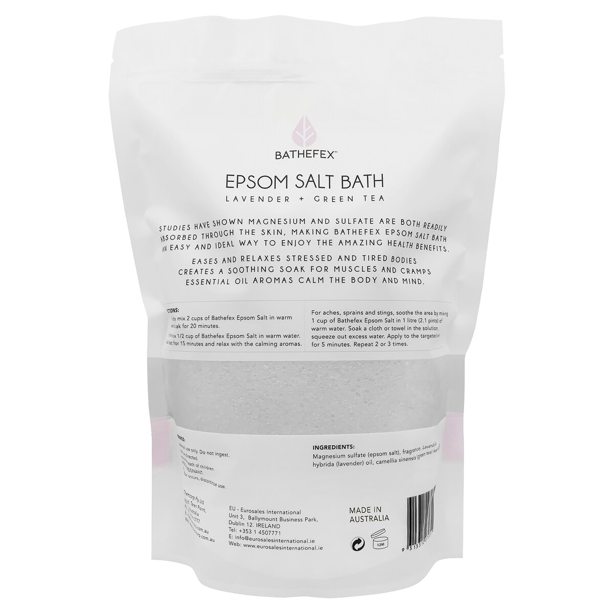 Bathefex Epsom Salt Lavender & Green Tea 1.4kg