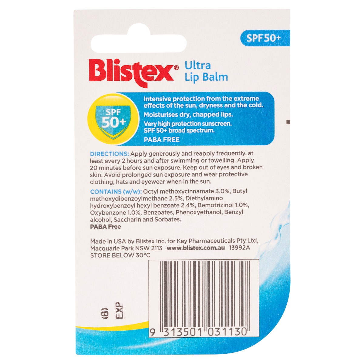 Blistex Ultra Lip Balm SPF50 4.25g