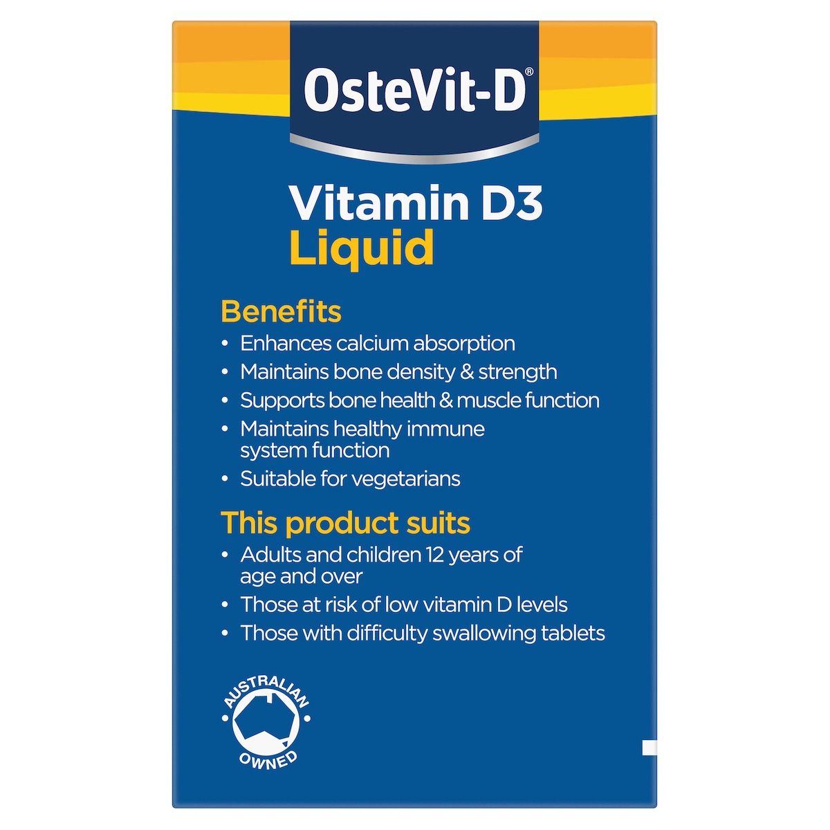 OsteVit-D Vitamin D3 Liquid 50ml (250 Doses)