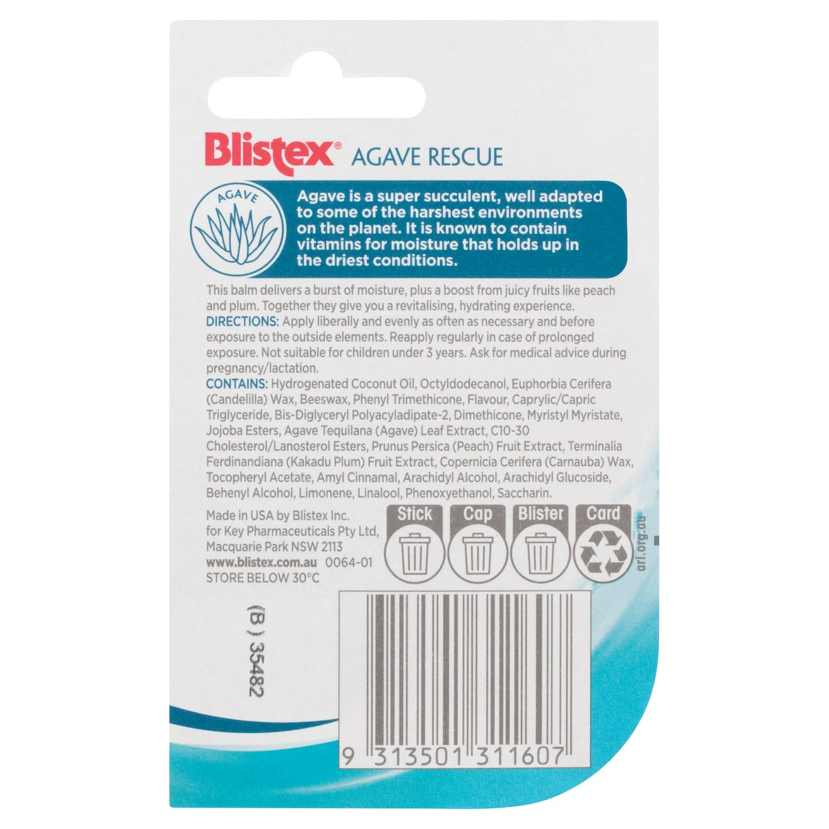 Blistex Agave Rescue Lip Balm 3.7g