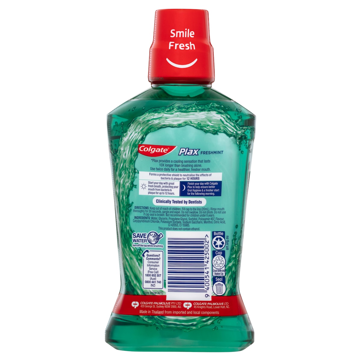 Colgate Plax Alcohol Free Mouthwash Freshmint 500ml