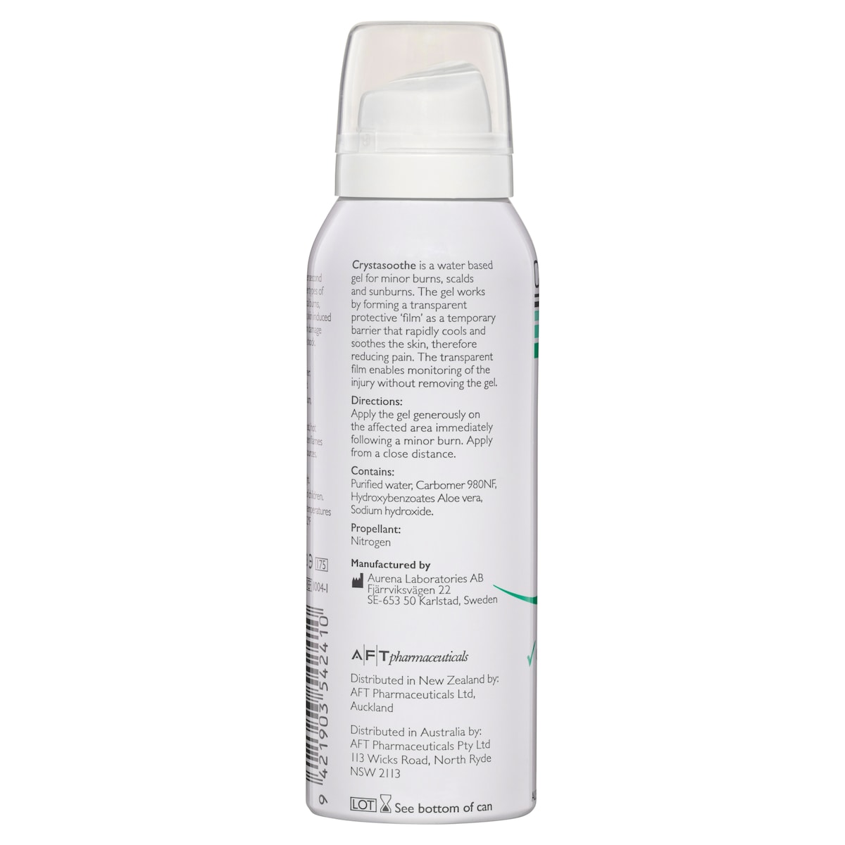 Crystasoothe Healing Burn Gel Spray 100g