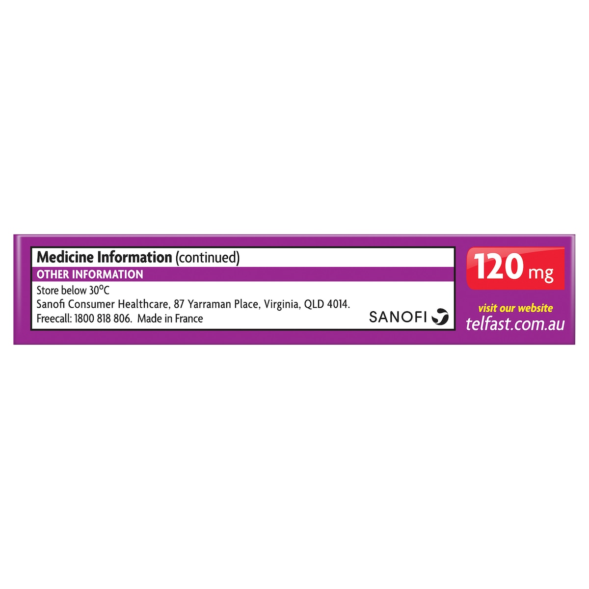 Telfast Allergy & Hayfever Relief 120mg 10 Tablets