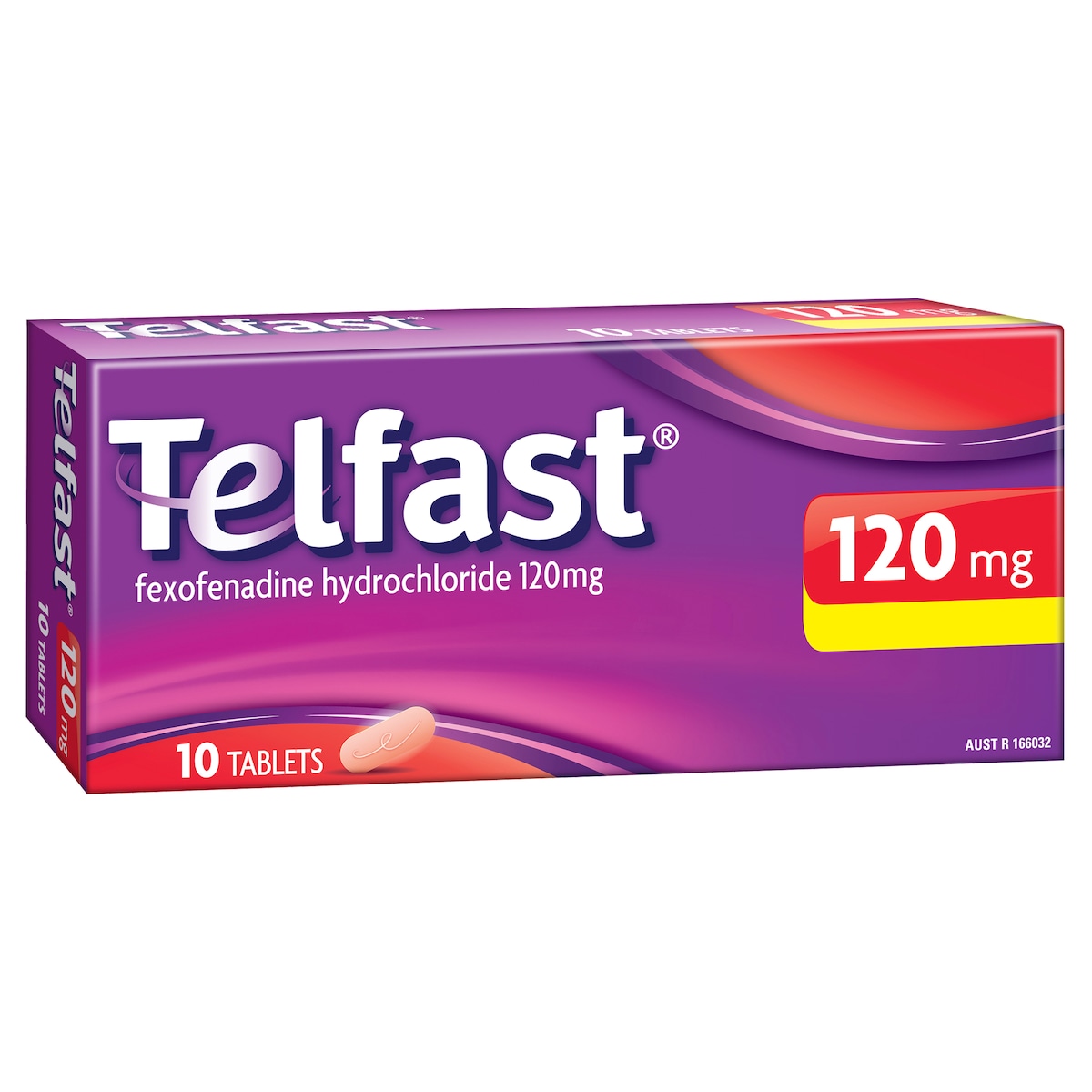 Telfast Allergy & Hayfever Relief 120mg 10 Tablets