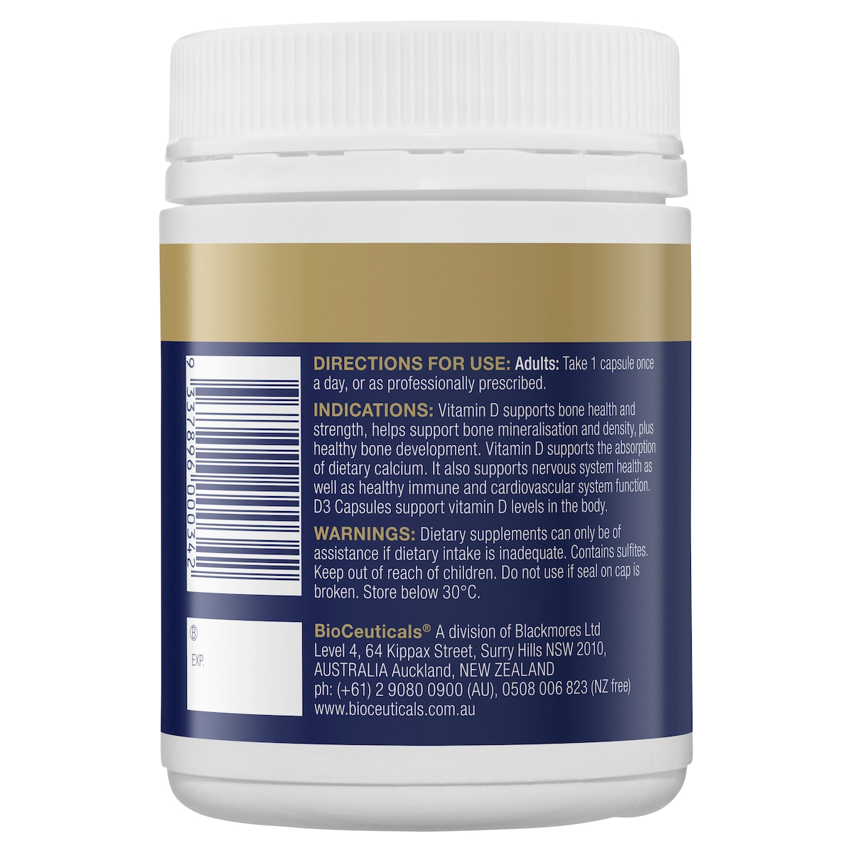 BioCeuticals D3 Capsules 240 Soft Capsules