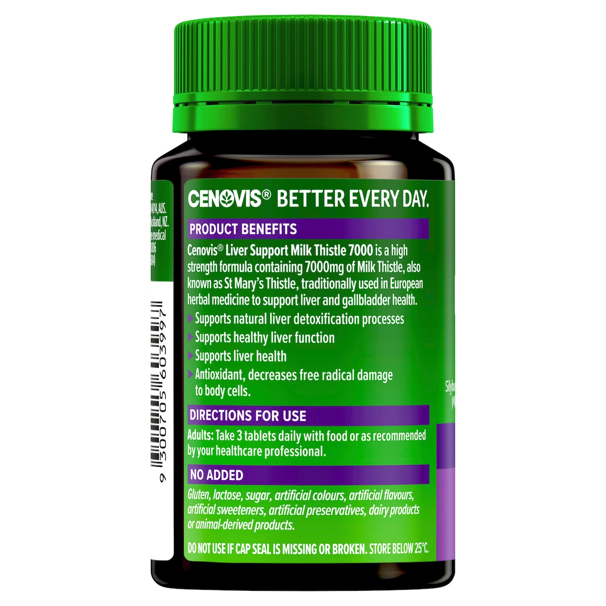 Cenovis Liver Support Milk Thistle 7000mg 75 Tablets