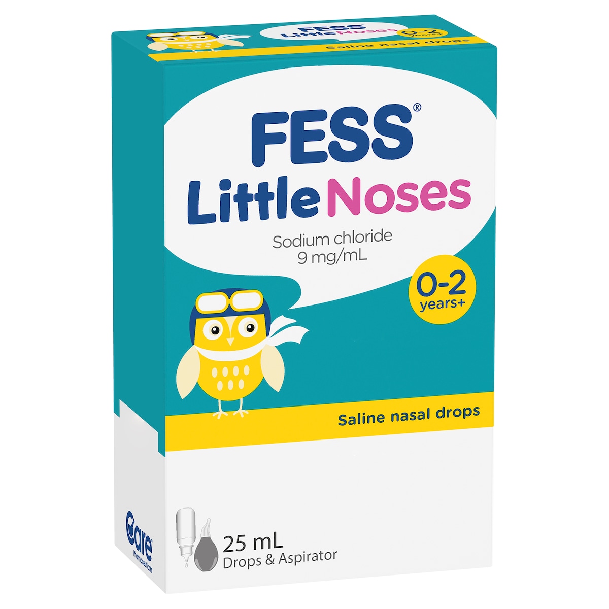 Fess Little Noses Saline Nasal Drops 25ml + Aspirator