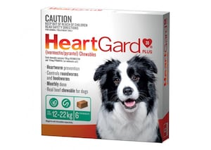 HeartGard Plus Chews for Medium Dogs 12-22kg Green 6 Chewables