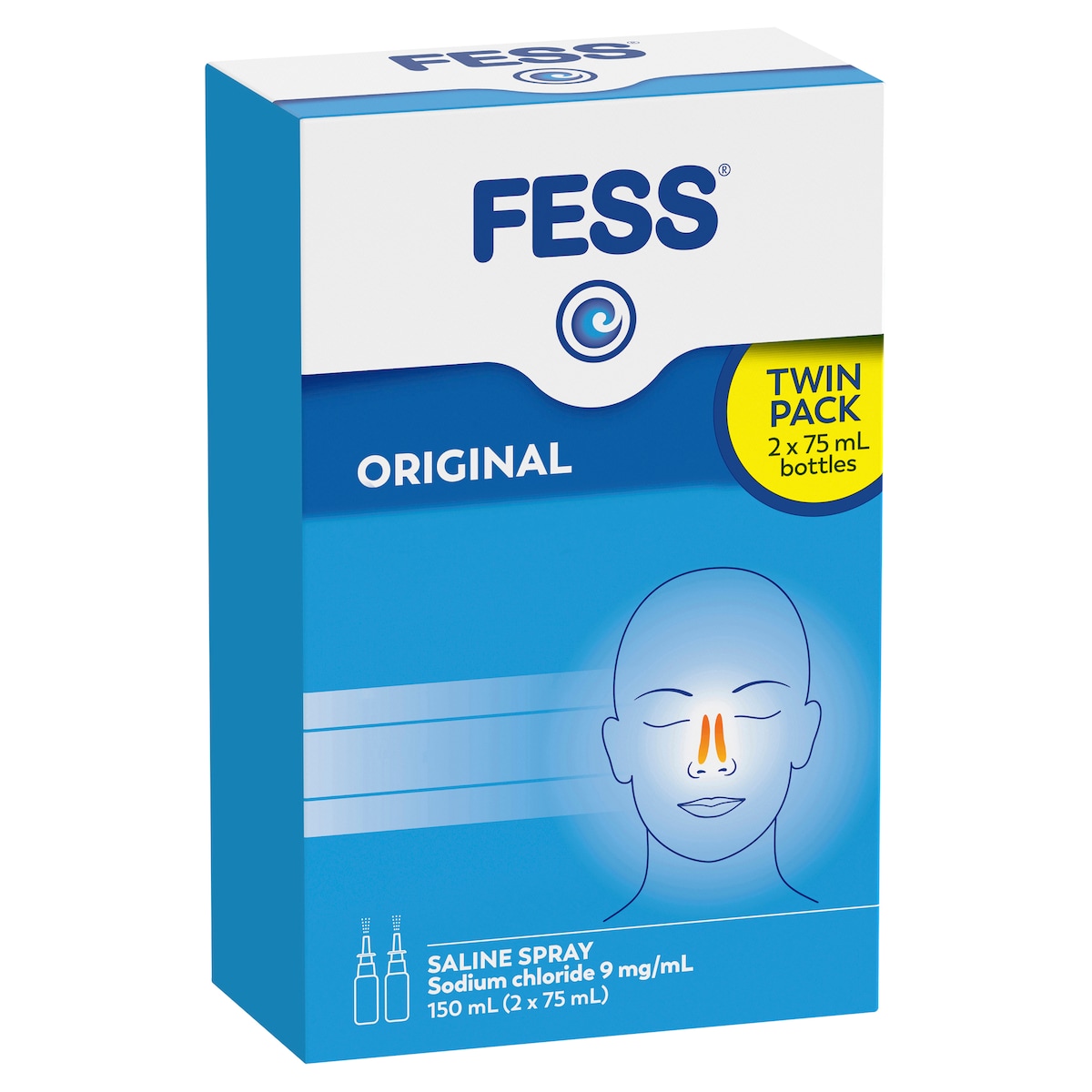 Fess Original Saline Nasal Spray 2 x 75ml