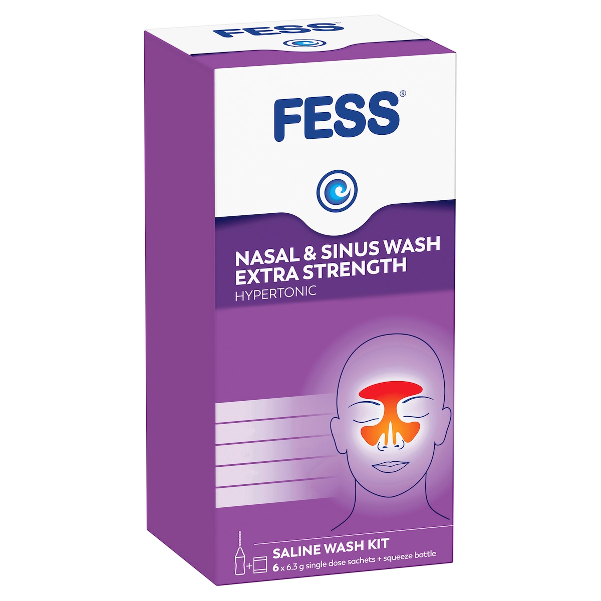 Fess Nasal & Sinus Wash Extra Strength Starter Kit 6 Pack