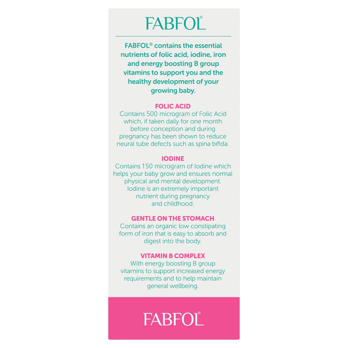 Fabfol Pregnancy 56 tablets