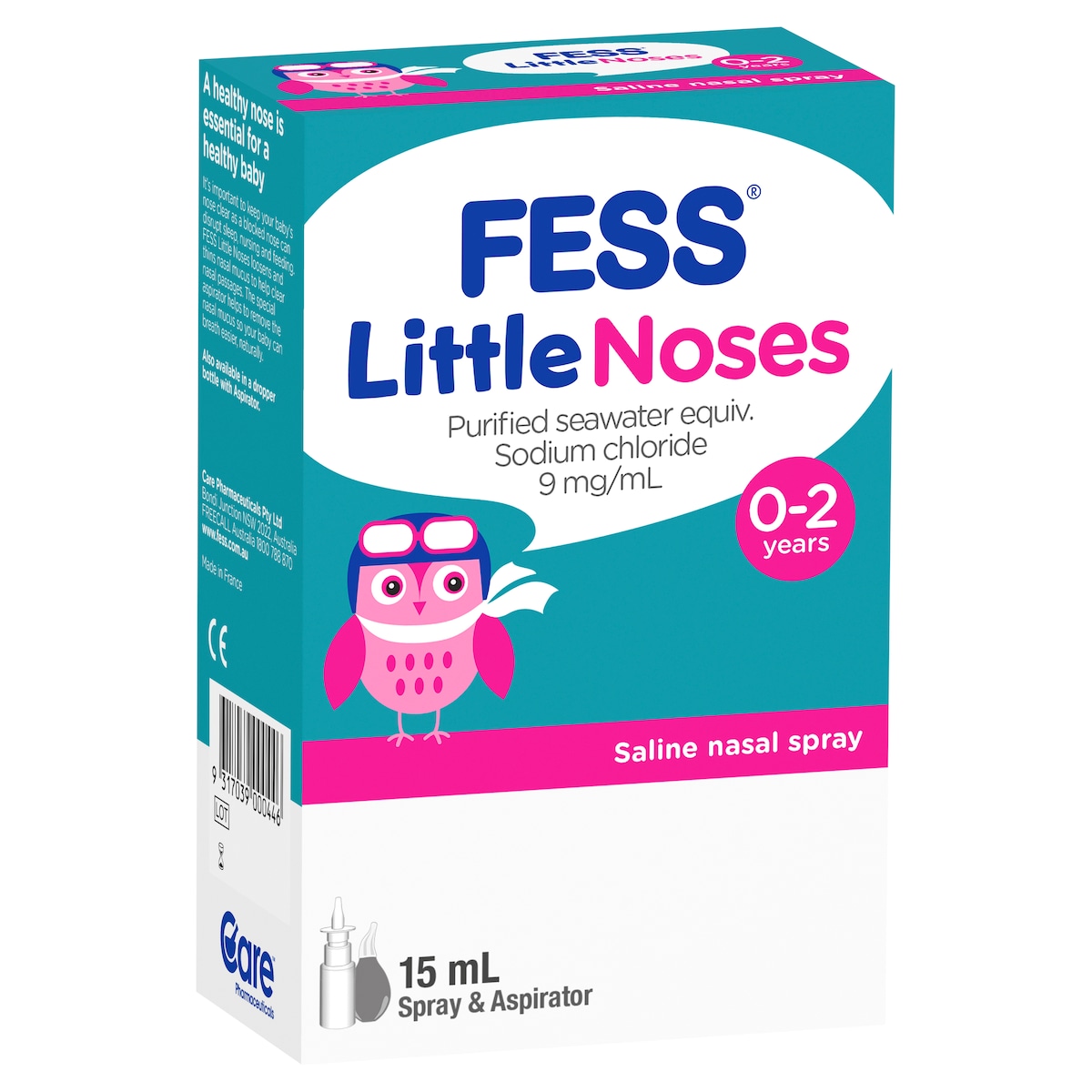 Fess Little Noses Saline Nasal Spray 15ml + Aspirator