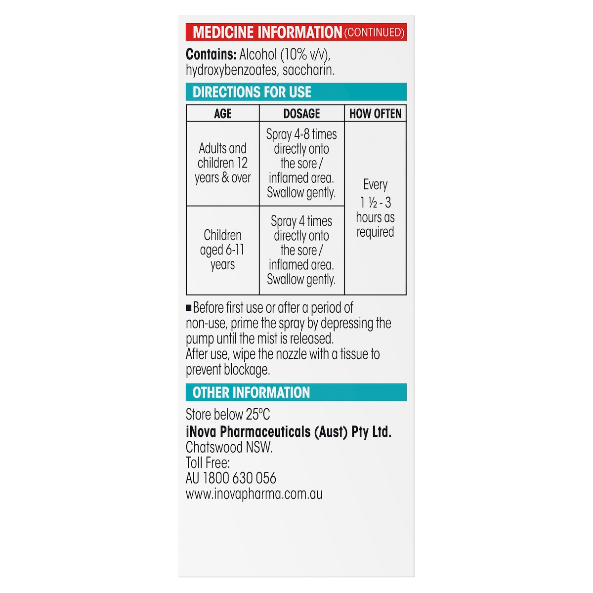 Difflam Sore Throat Spray Mint 30ml