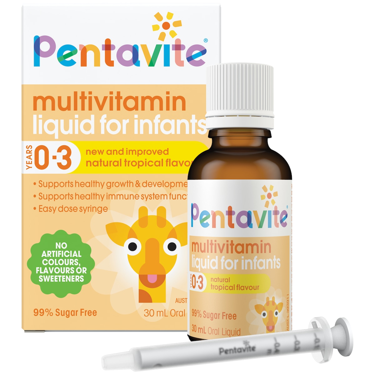 Pentavite Multivitamin Infant Liquid Tropical Flavour 30ml