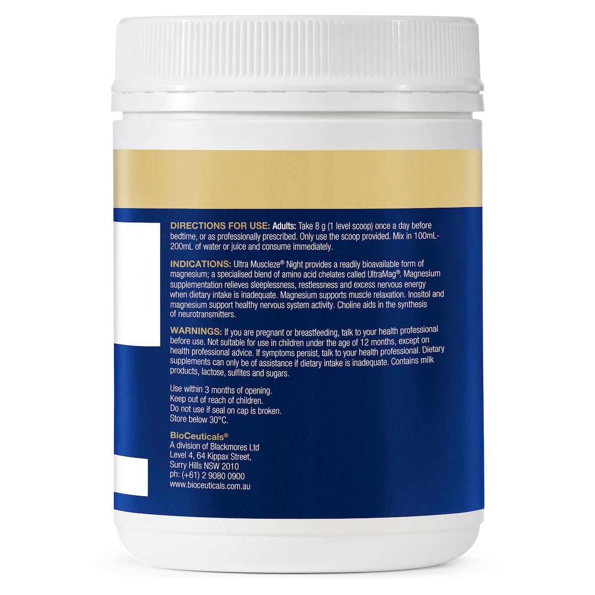 BioCeuticals Ultra Muscleze Night 400g