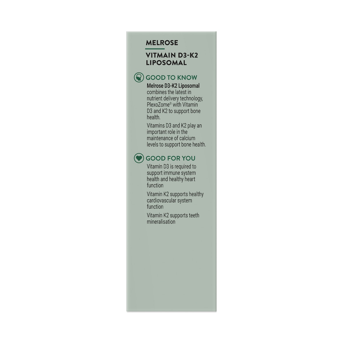 Melrose Liposomal Vitamin D3-K2 50ml