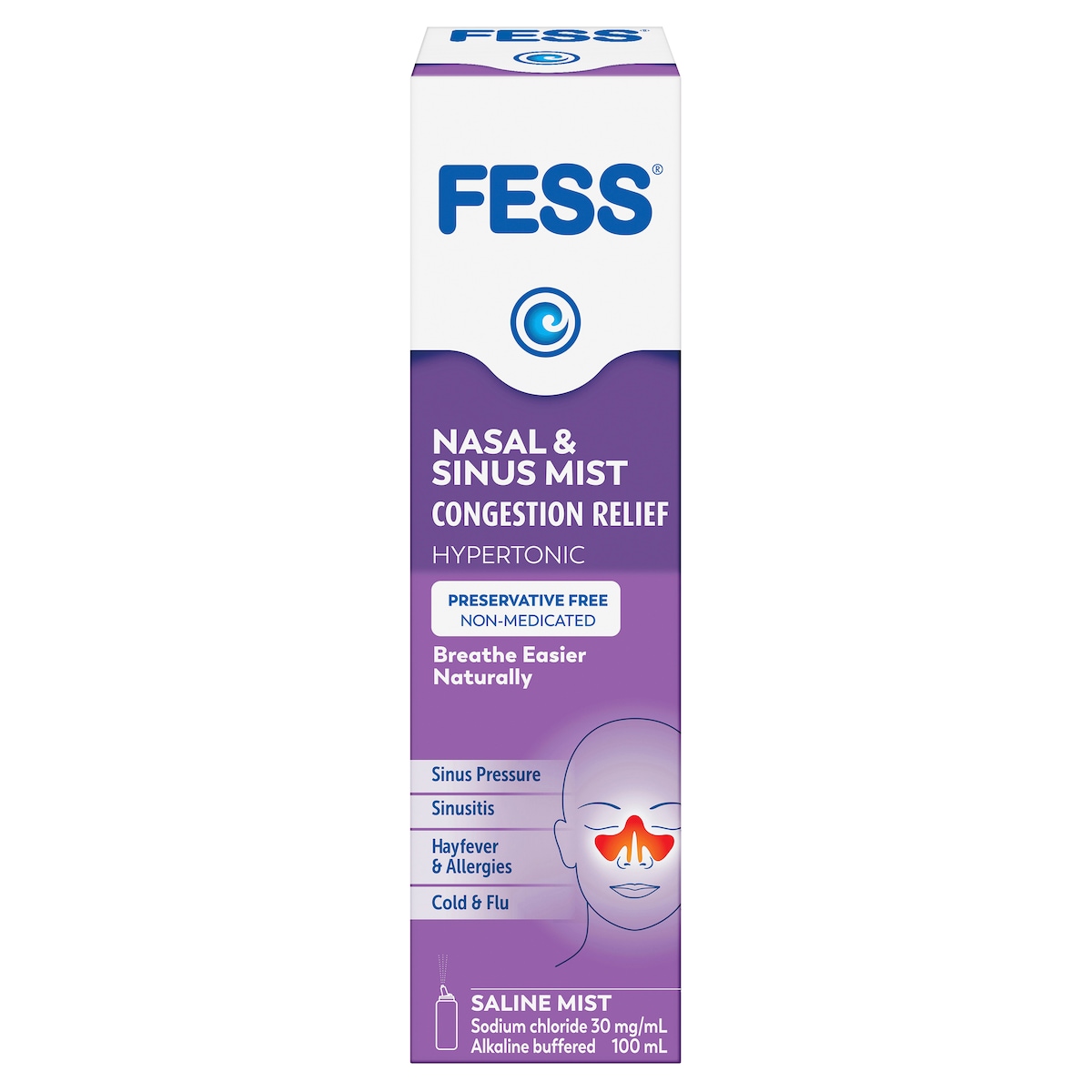 Fess Nasal & Sinus Mist Congestion Relief 100ml