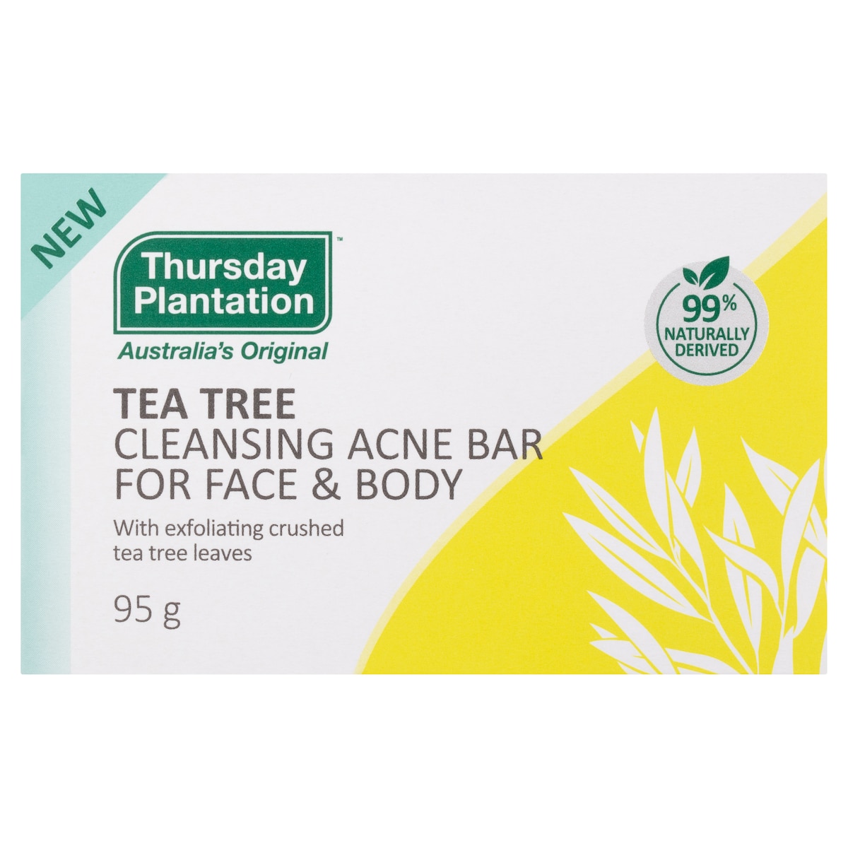 Thursday Plantation Tea Tree Cleansing Acne Bar for Face & Body 1 Pack