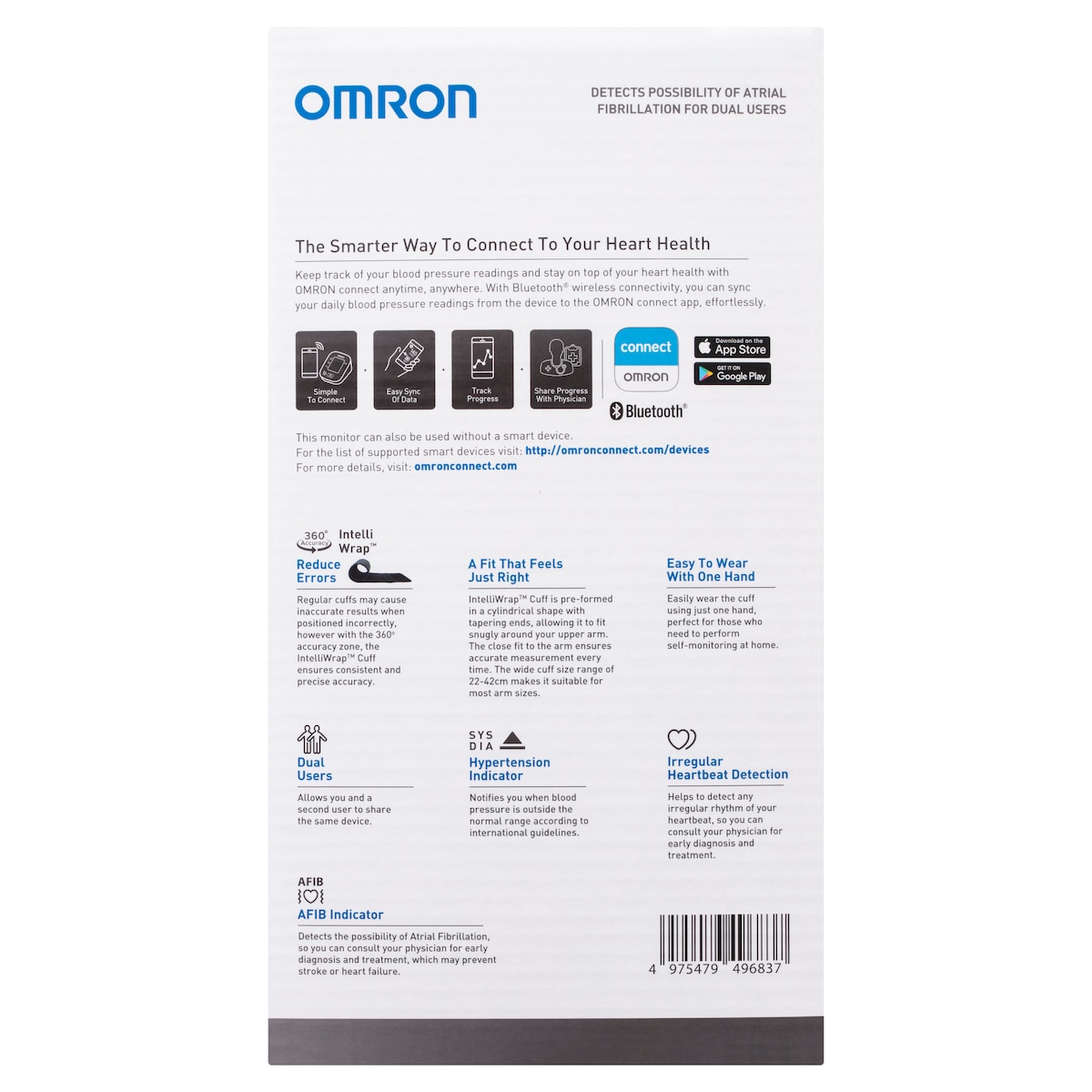 Omron HEM7361T Advanced + AFIB Blood Pressure Monitor