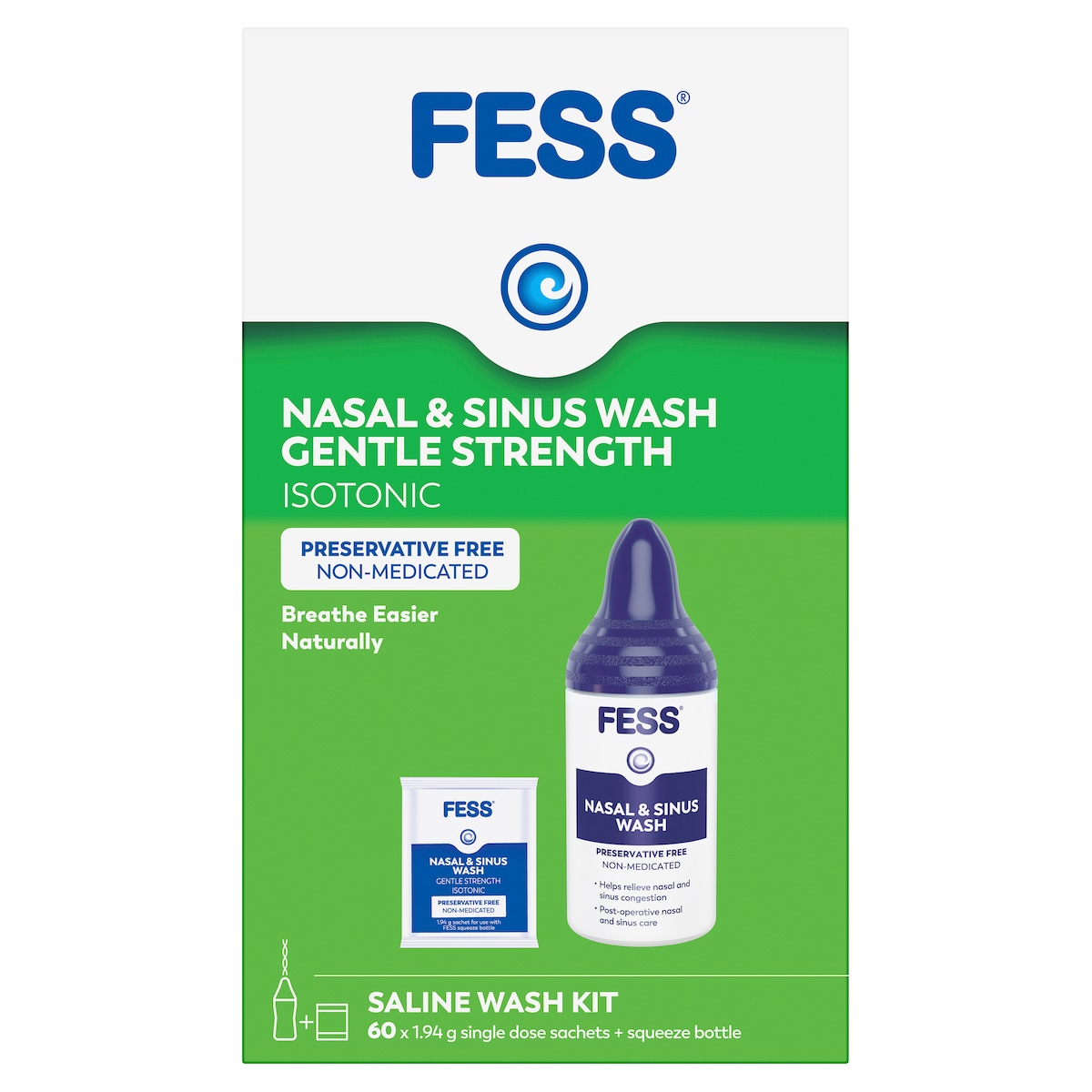 Fess Nasal & Sinus Wash Gentle Strength Kit