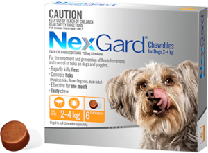 Nexgard Chewables for Very Small Dogs 2-4kg 6 Pack