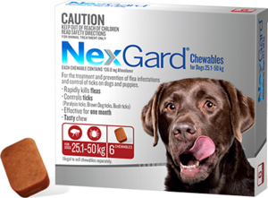 Nexgard Chewables for Large Dogs 25.1-50kg 6 Pack