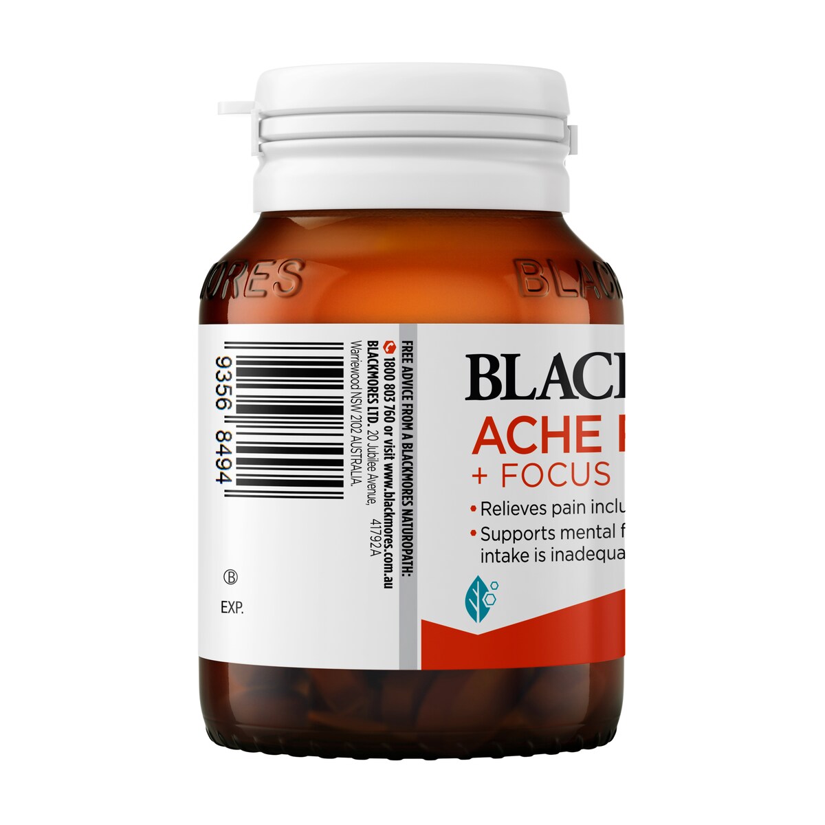 Blackmores Ache Relief + Focus 30 Capsules