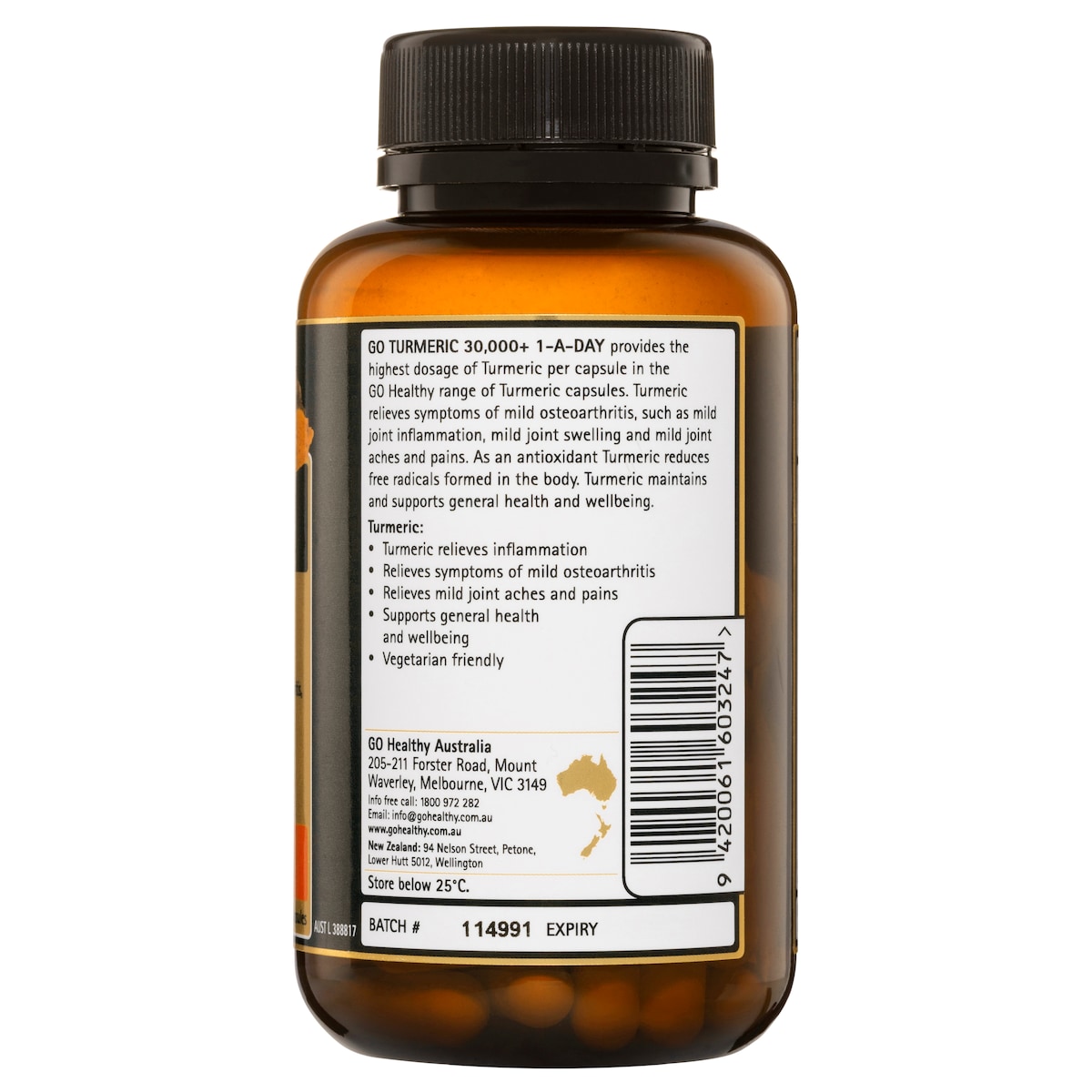 GO Healthy 1-A-Day Turmeric 30000+ 60 Capsules