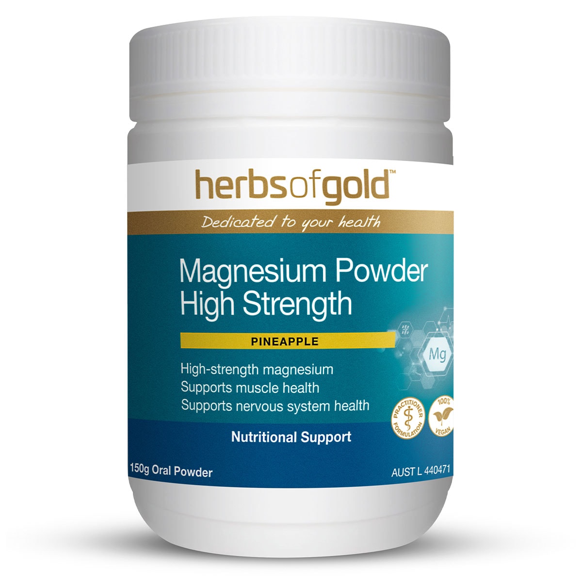 Herbs of Gold Magnesium Powder High Strength 150g | Healthylife Australia