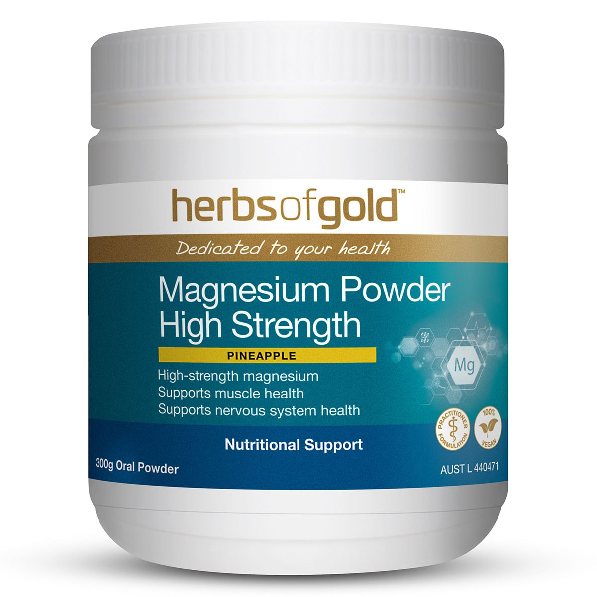 Herbs of Gold Magnesium Powder High Strength 300g | Healthylife Australia