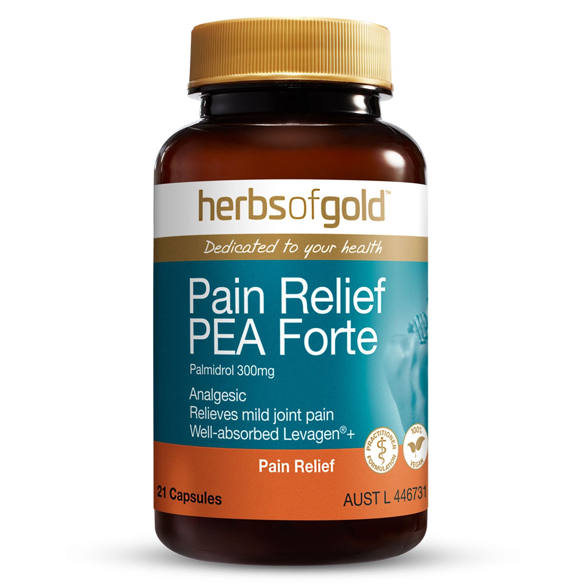 Herbs of Gold Pain Relief PEA Forte 21 Capsules