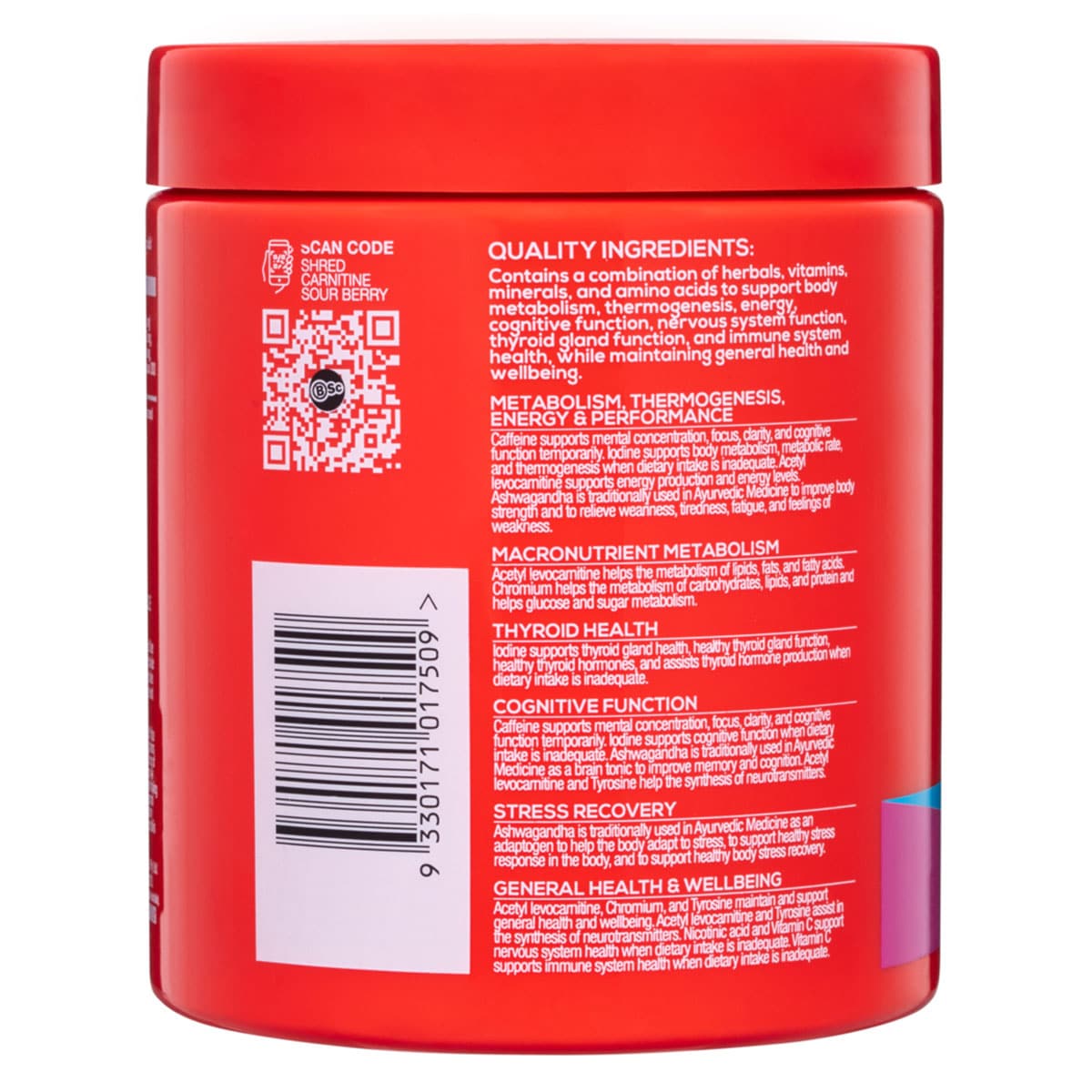 BSc Shred Carnitine Sour Berry 300g