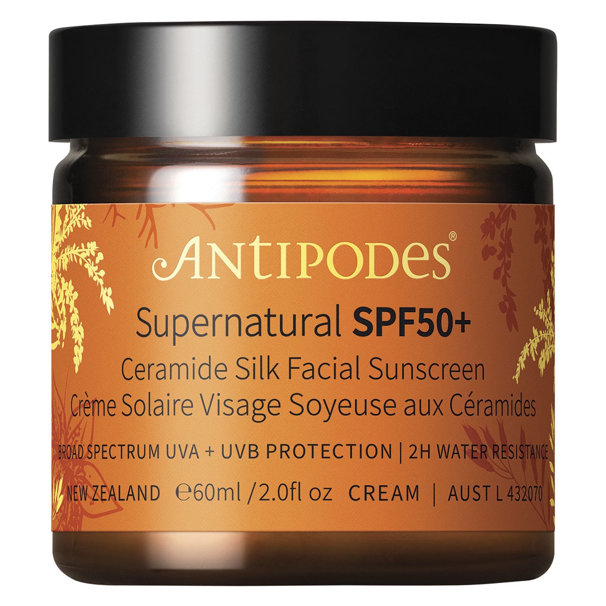 Antipodes Supernatural SPF50+ Ceramide Silk Facial Sunscreen 60ml