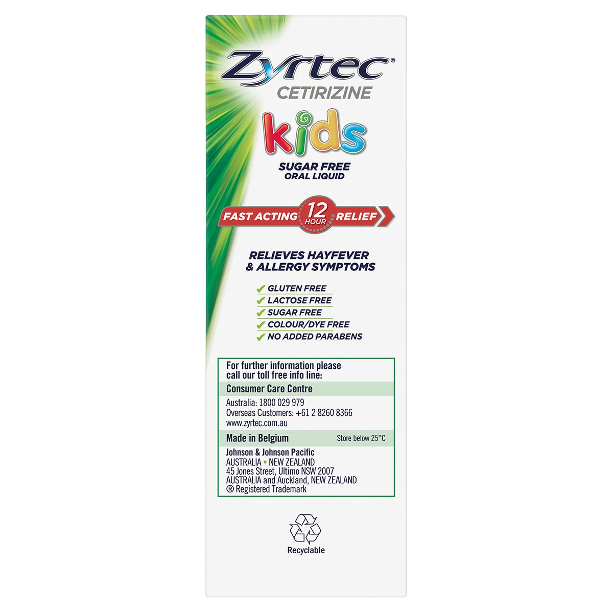 Zyrtec Kids Fast Acting Allergy & Hayfever Relief Grape Flavour Oral Liquid 2 X 120ml