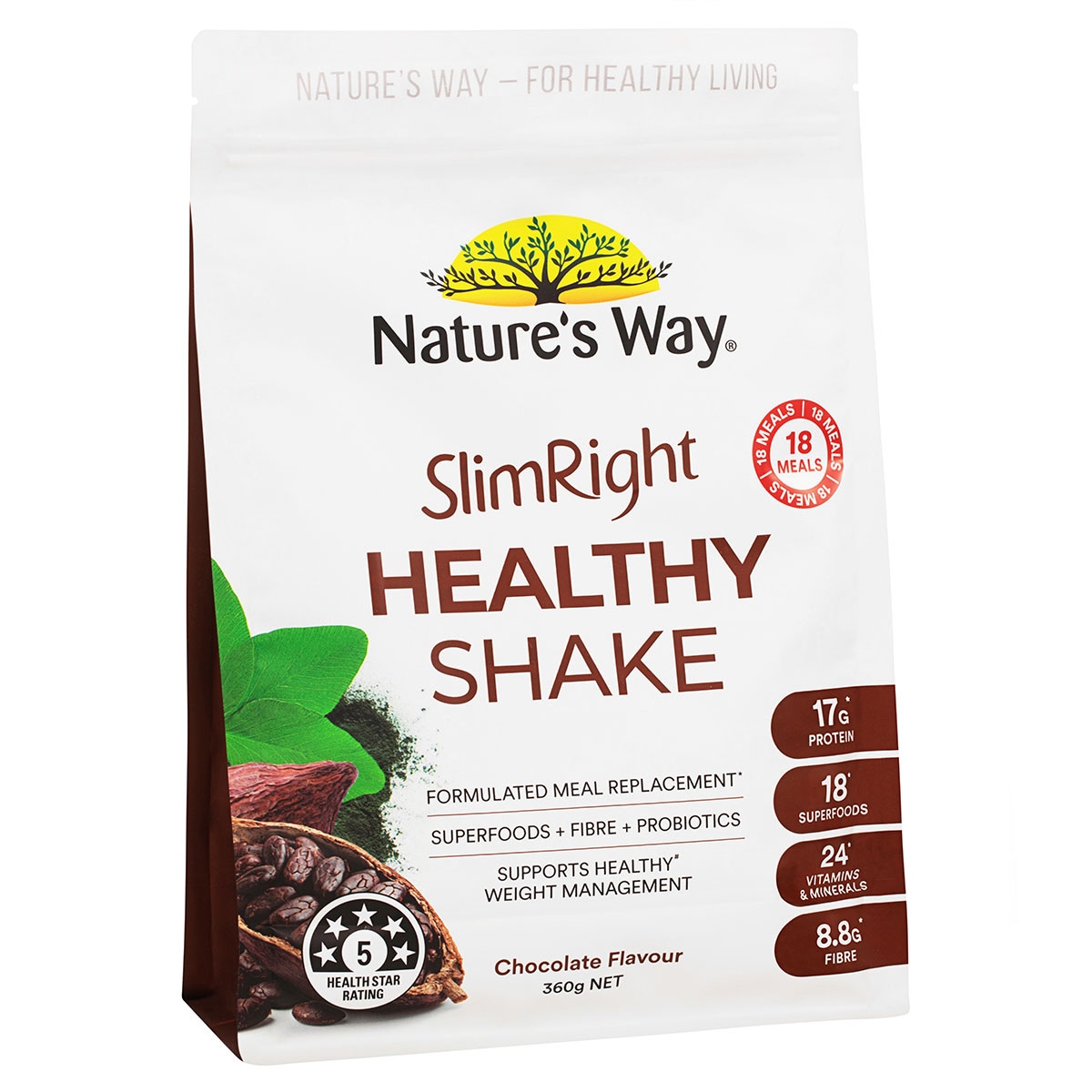 Natures Way SlimRight Healthy Chocolate Shake 360g