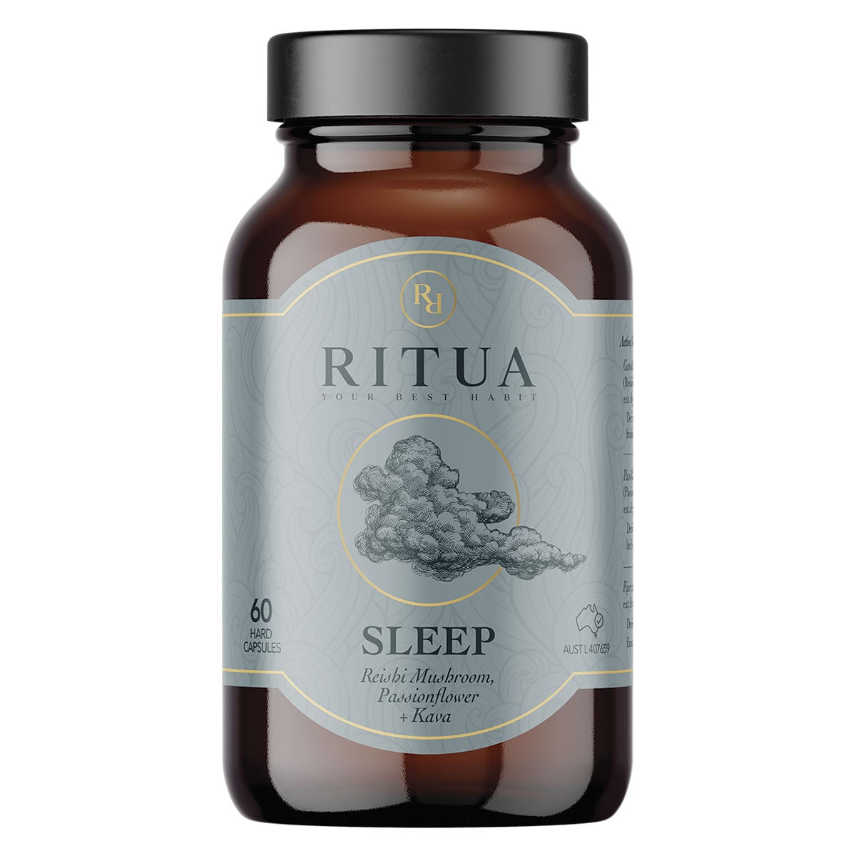 Ritua SLEEP Reishi Mushroom Passionflower Kava 60 Capsules | Healthylife Australia