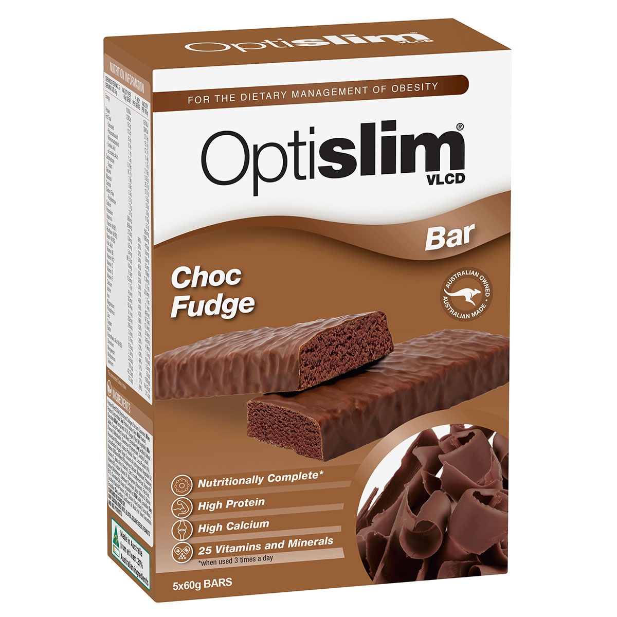 Optislim VLCD Bars Choc Fudge - 5 x 60g