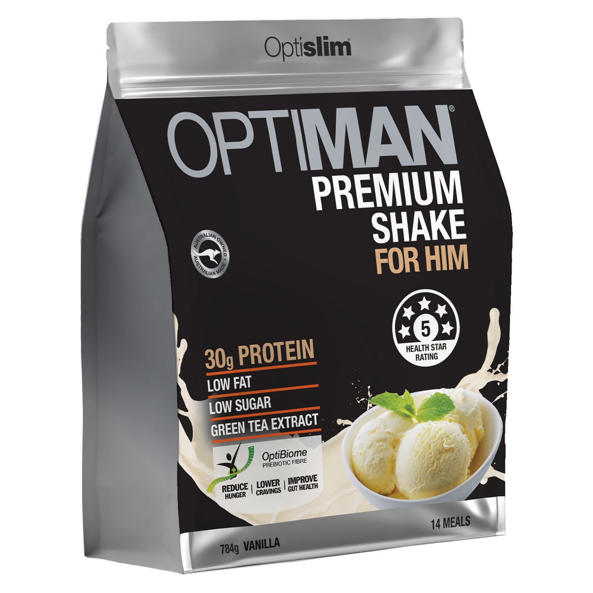 Optislim Optiman Shake Premium Vanilla 784g