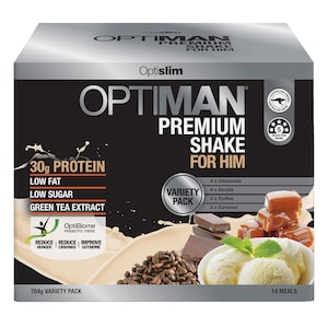 Optislim Optiman Shake Variety Pack - 14 x 56g Sachets