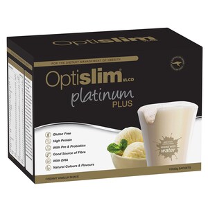 Optislim VLCD Platinum Plus Shake Vanilla - 18 x 53g Sachets