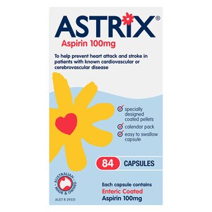 Astrix Low Dose Aspirin 84 Capsules